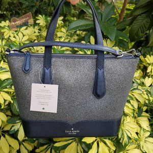 Kate Spade New Satchel Lola Glitter Blue glitter